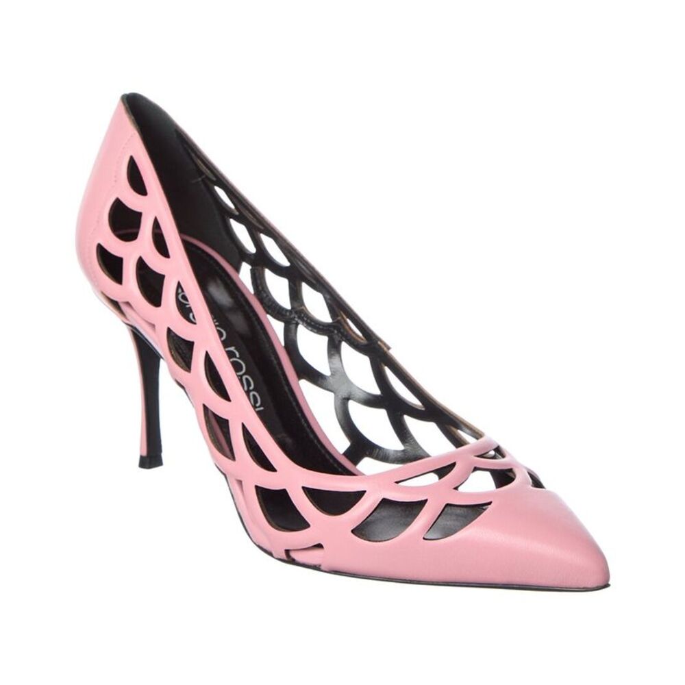 Sergio Rossi Mermaid 75 Leather Pump, Pink